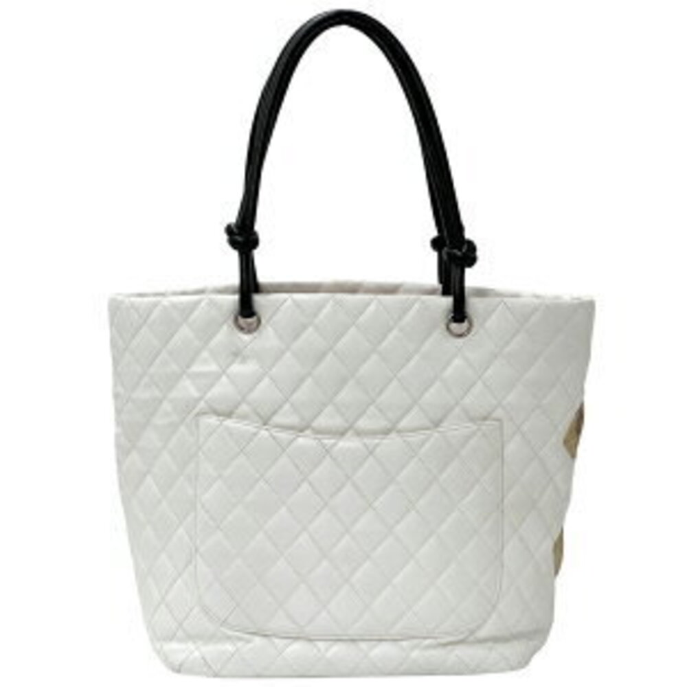 Chanel Tan Cambon White Leather Mark Quilted Beige Matelasse Coco Tote Python